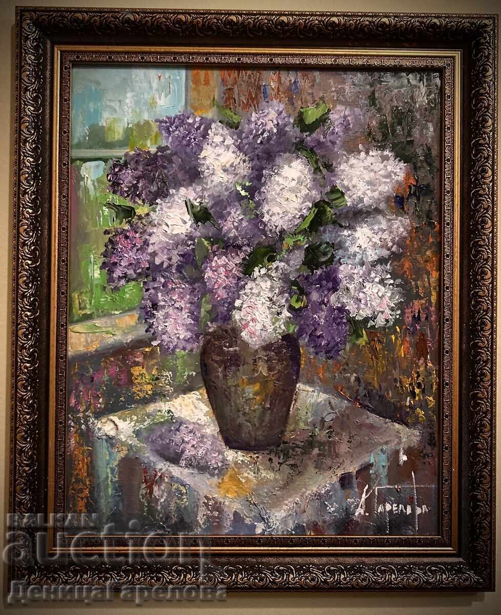 Denitsa Garelova tablou „Liliac” 50/40 înrămat