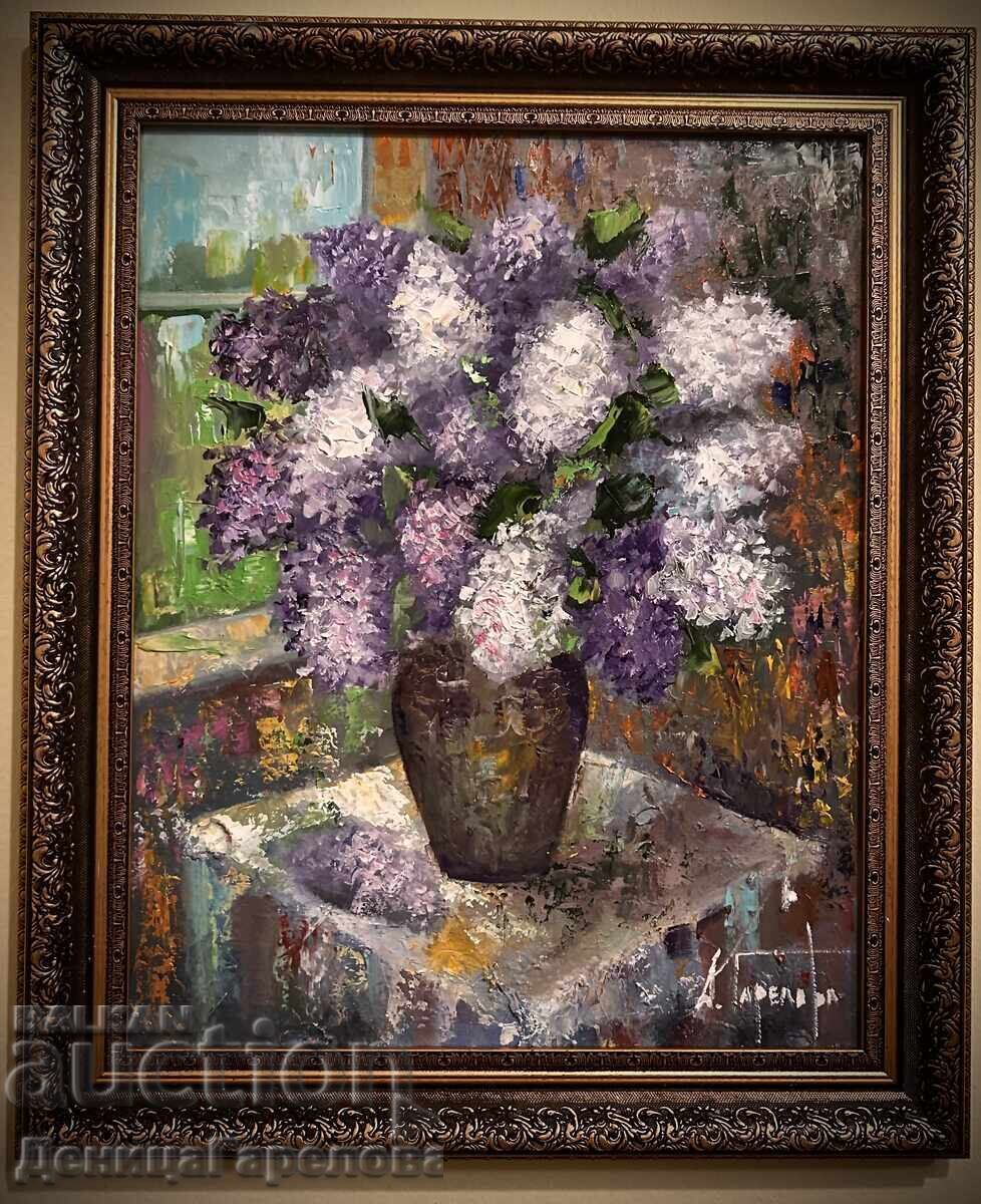 Denitsa Garelova tablou „Liliac” 50/40 înrămat