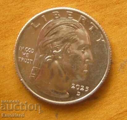 САЩ Видни американски жени 1/4 долар 2025 Стейси Милбърн D с цена € 1.80 | 3.52 лв.