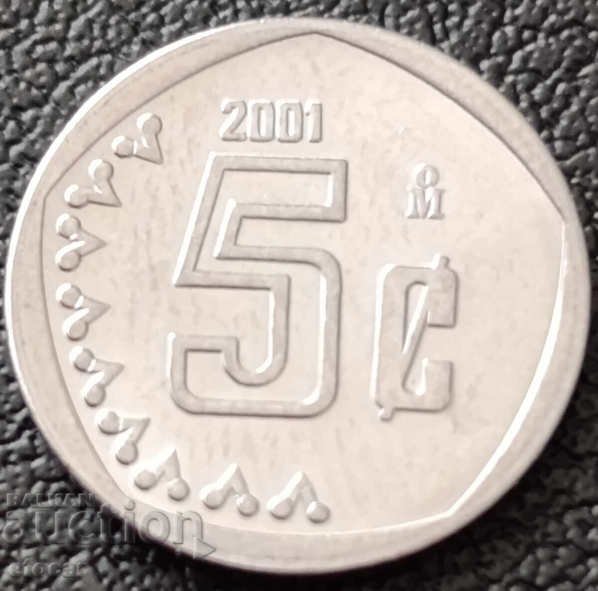 5 centavos Mexic 2001