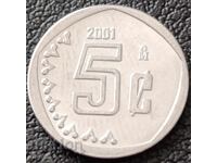 5 centavos Mexic 2001