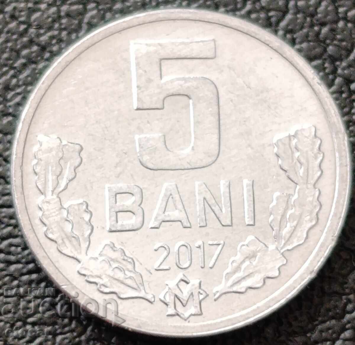5 bani Μολδαβία 2017