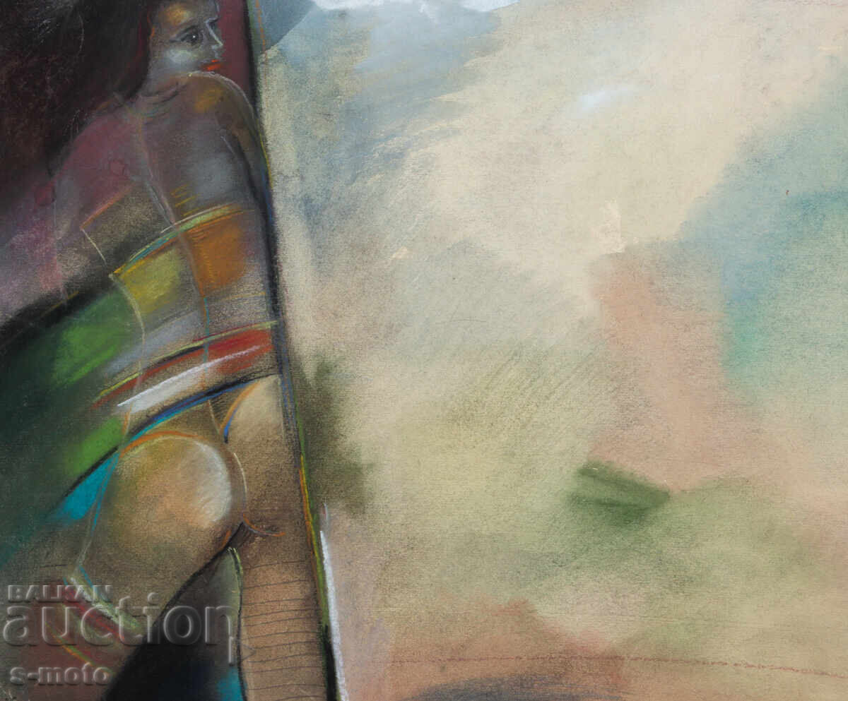 Pastel Painting Abstract Composition - 6