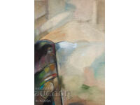 Pastel Painting Abstract Composition