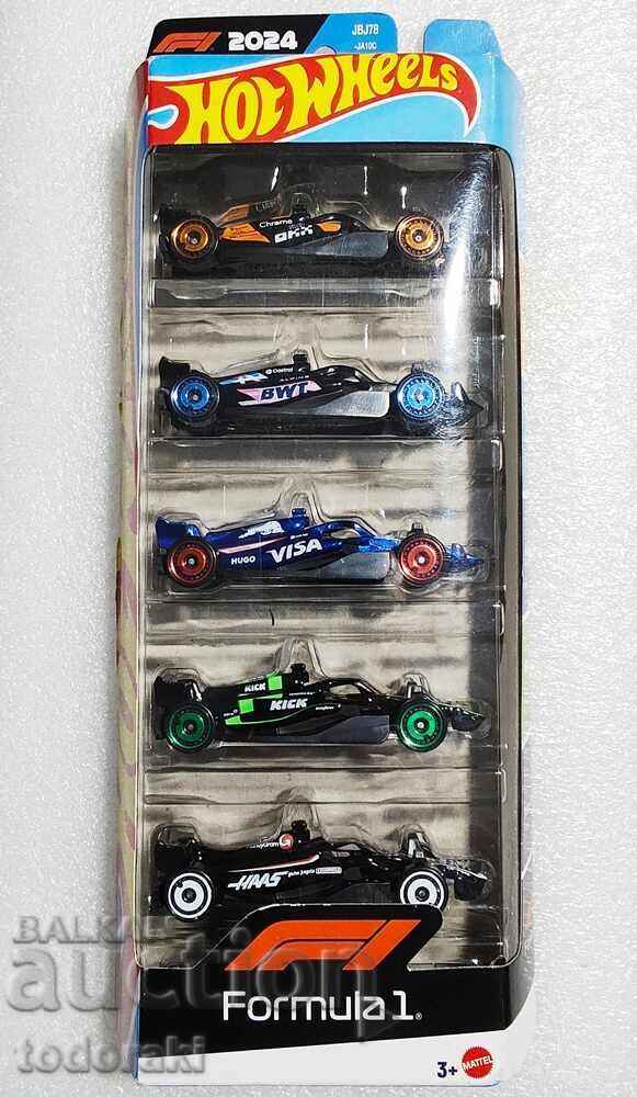 Hot Wheels 5 Pack Formula 1 2024 Hot Wheels 1:64 Formula