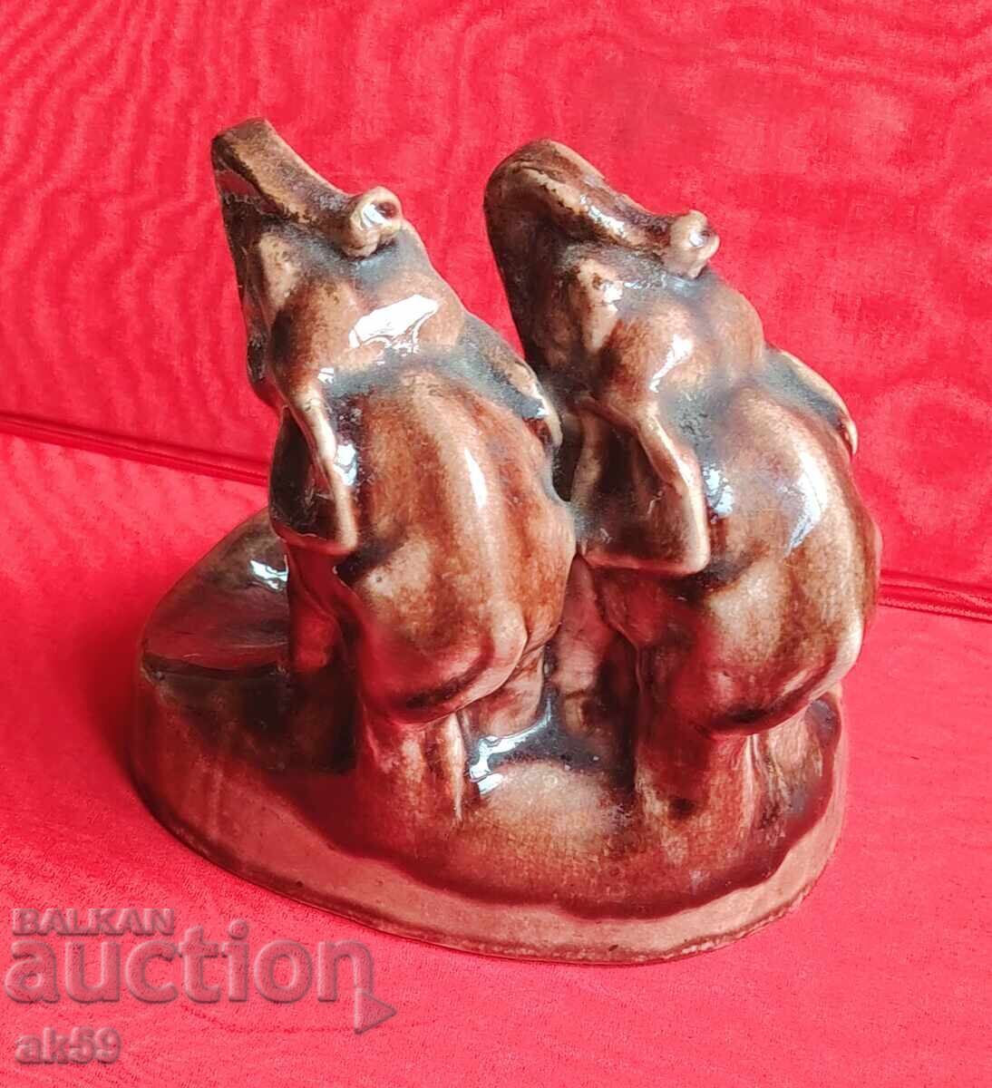 Auction  "Little elephants" - small ceramic sculpture