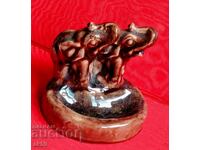 " Слончета " - керамика малка пластика .