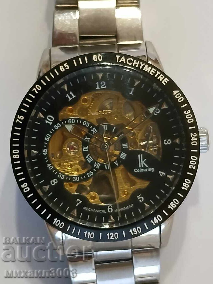 MEN'S MECHANICAL AUTOMATIC SKELETON WRISTWATCH