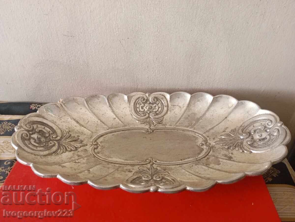 посребрена фруктиера,купа арт деко