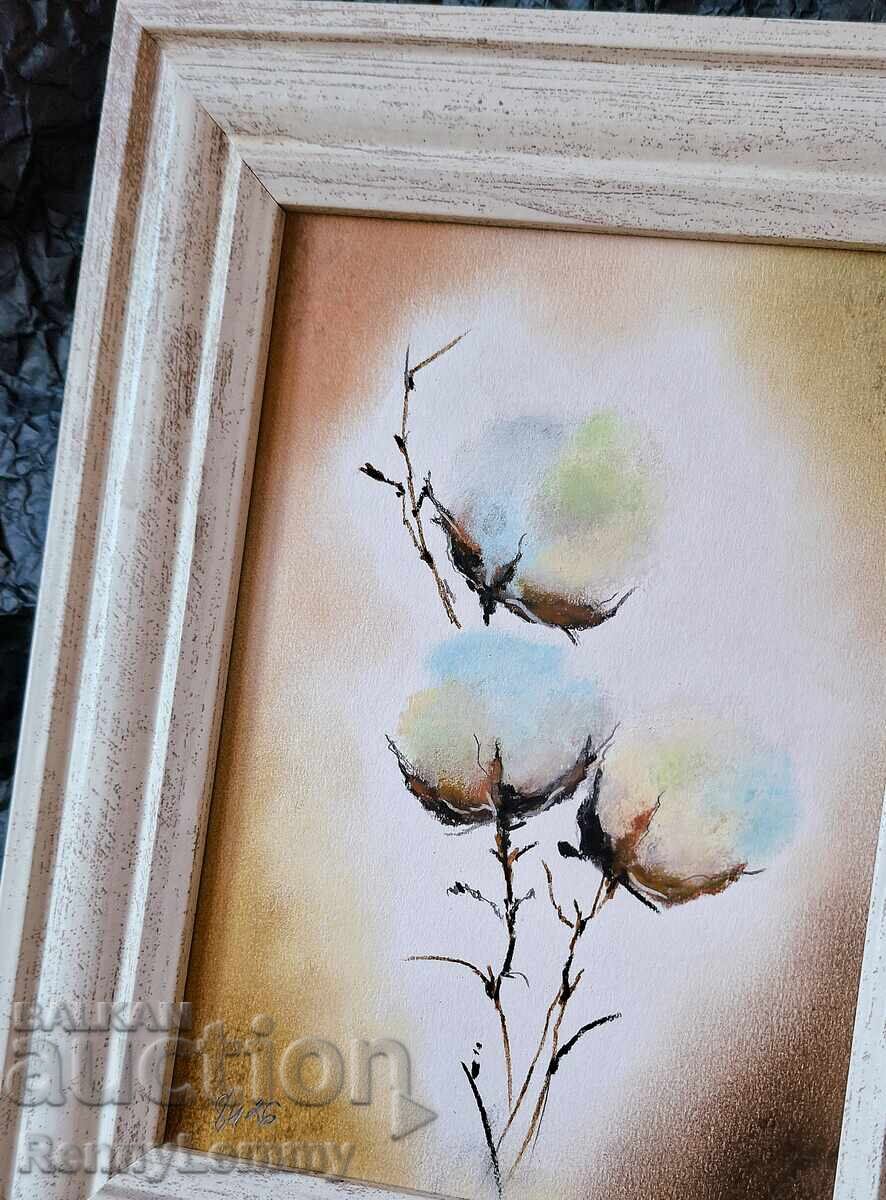 Auction  Cotton, pastel painting, original