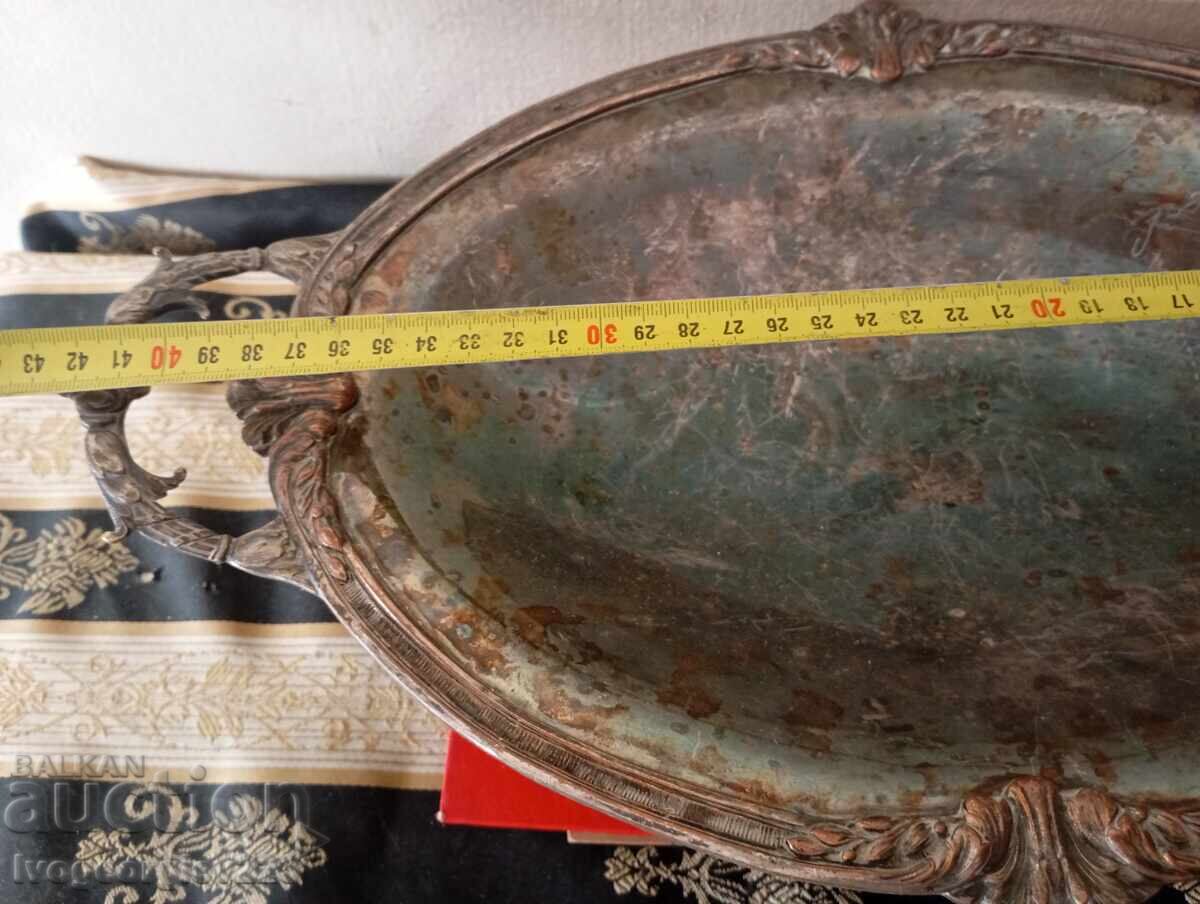 Bol argintat, fructieră Art Deco - 5