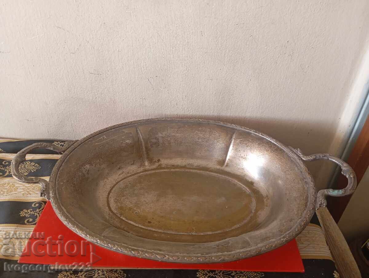 Silver-plated bowl, Art Deco fruit bowl