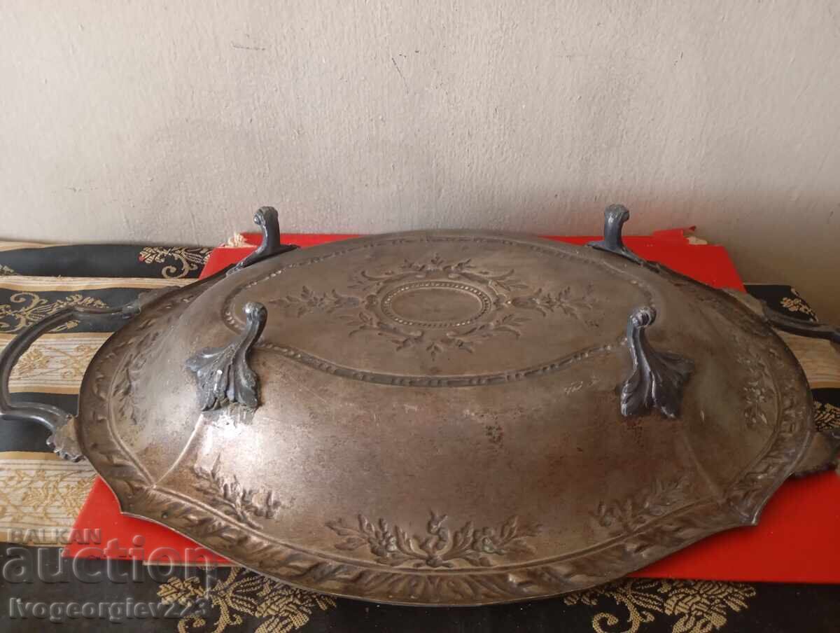 Bol argintat, fructieră Art Deco - 5