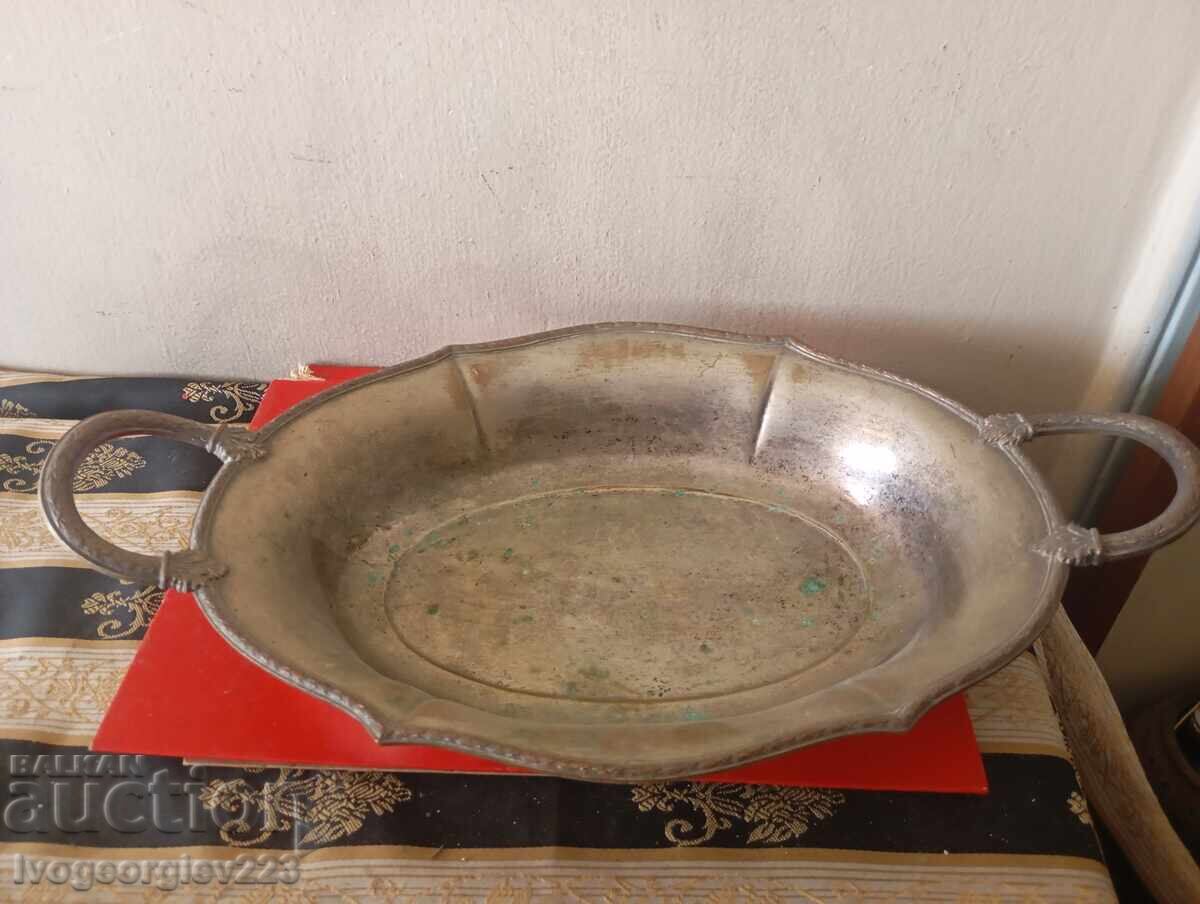 Art Deco silver-plated fruit bowl