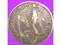 1 лира 1780 Ватикан 20 болонини Болоня  Пий VI сребро