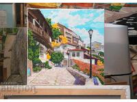 Peisaj în ulei din Veliko Târnovo. 40x40. 2020. Art. mARTger