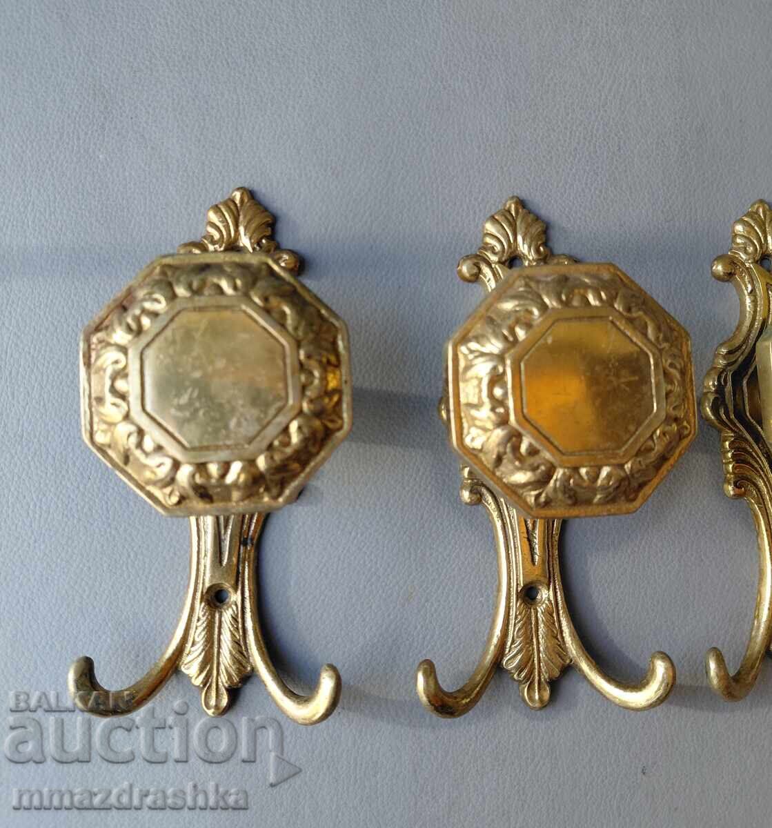 3 bronze hangers