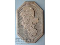 Smurfette wood carving