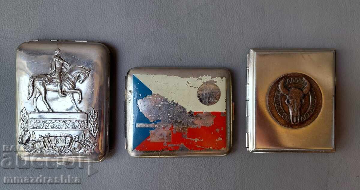 3 vintage cigarette cases