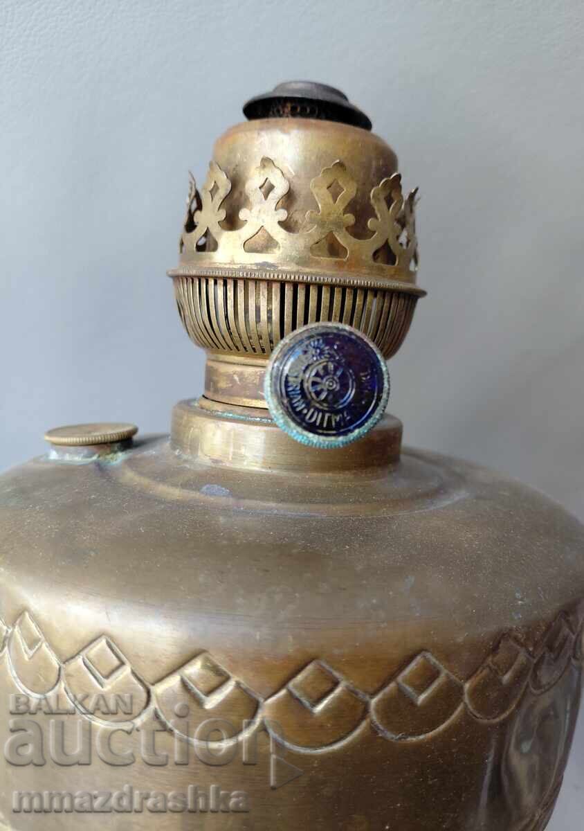 Old bronze lamp - 6