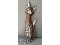 Large wooden cat