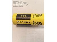 25 bucăți a câte 1 Euro 2026 Bulgaria, fișic complet, total 25 Euro