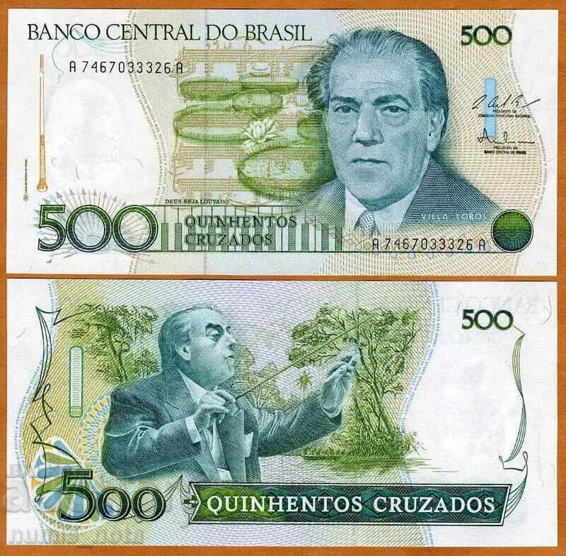 Бразилия 500 крузадо 1986 - 88 UNC
