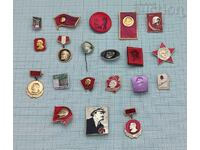 LENIN RUSIA/URSS INSIGNE LOT 20 BUCĂȚI