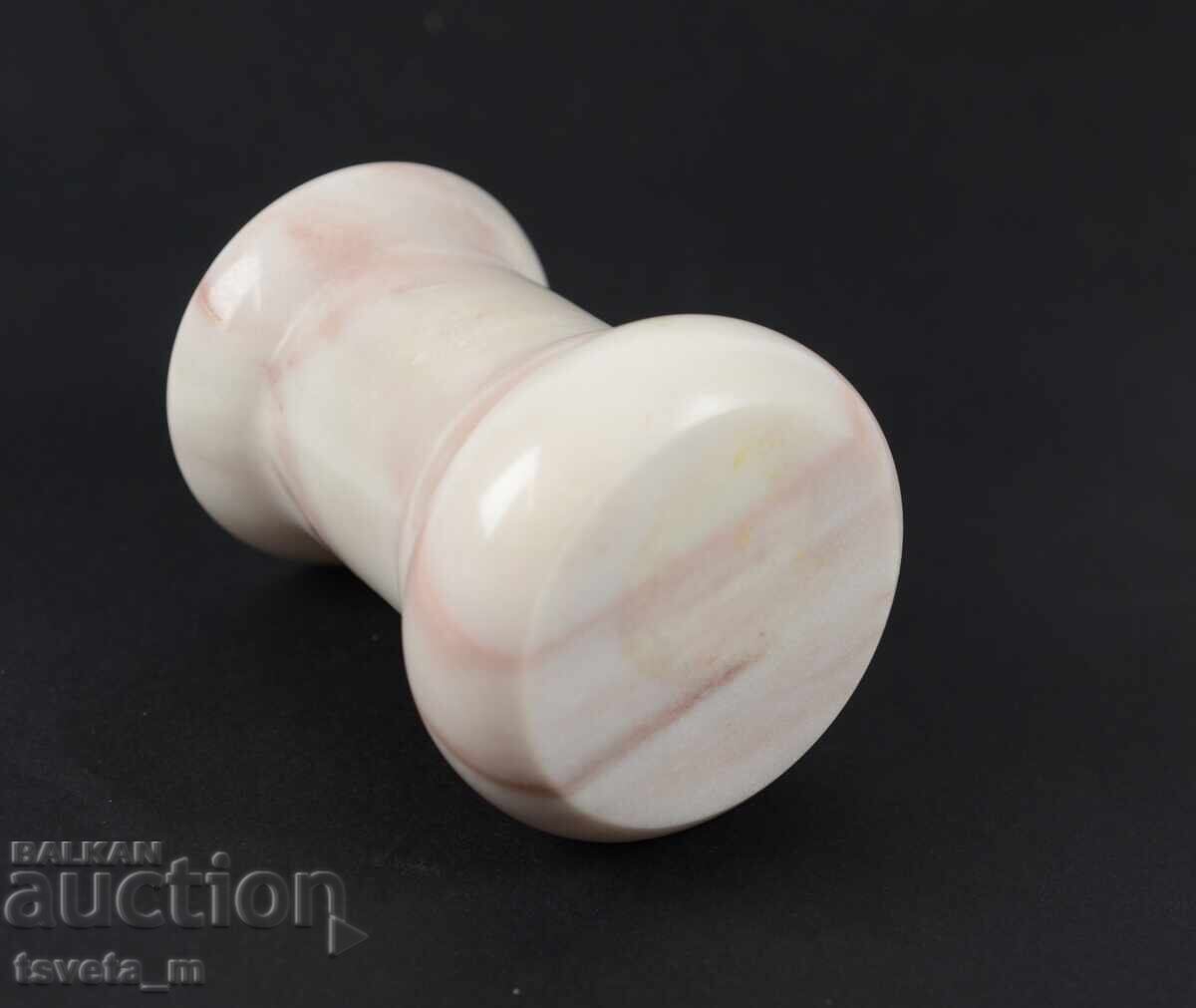 Аукцион Бял мрамор ваза/ моливник Минералсувенир соц 70-те