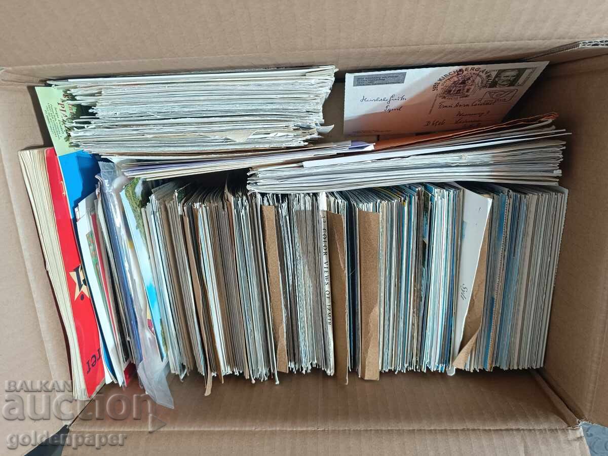 Sale #14 Box of postcards and envelopes that have been mailed