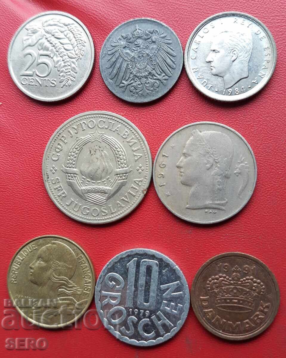 Lot mixt de 8 monede cu preț € 0.50 | 0.98 BGN