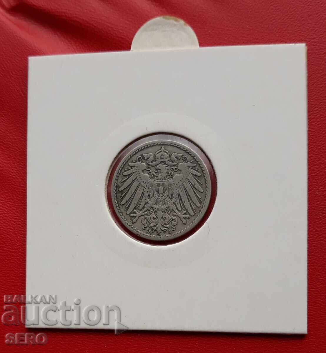 Germania-5 pfennig 1902 D-Münch cu preț € 0.50 | 0.98 BGN