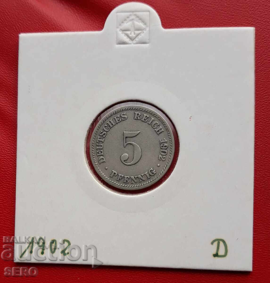 Germania-5 pfennig 1902 D-Münch
