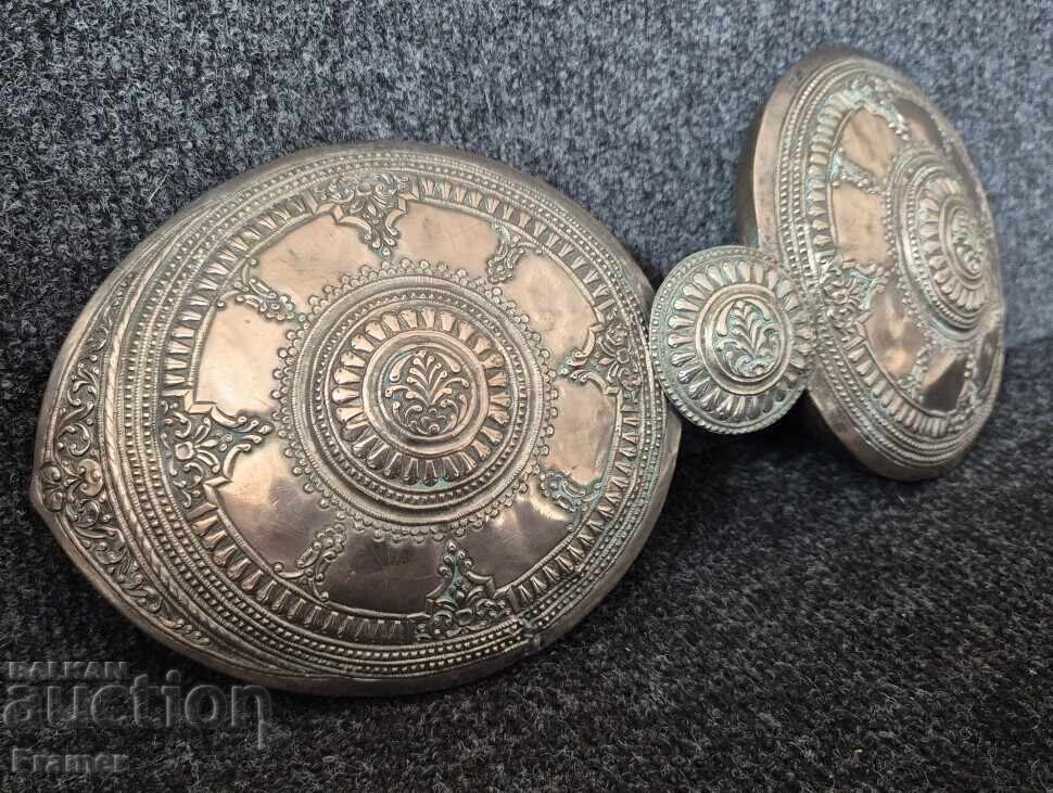 Authentic Macedonian National Revival LARGE SILVER belt buckle (pafta) - 6