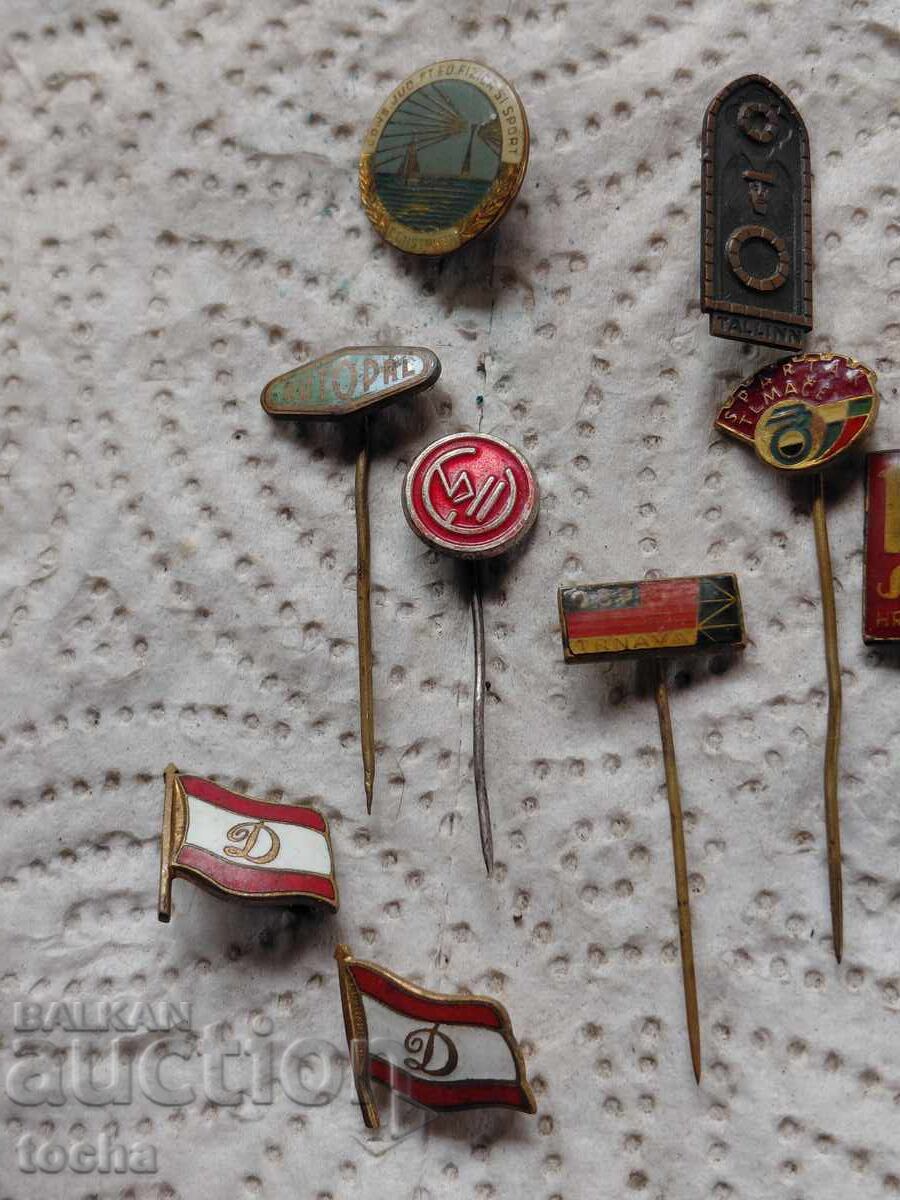 лот 5-ти , стари значки и др. , по-стари , емайл с цена € 0.01 | 0.02 лв.