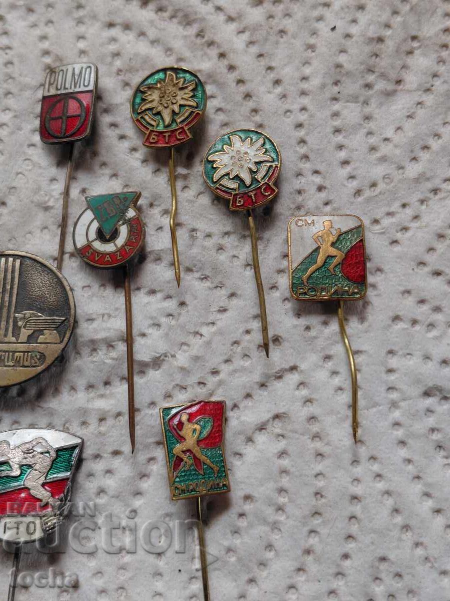 лот 5-ти , стари значки и др. , по-стари , емайл - 5