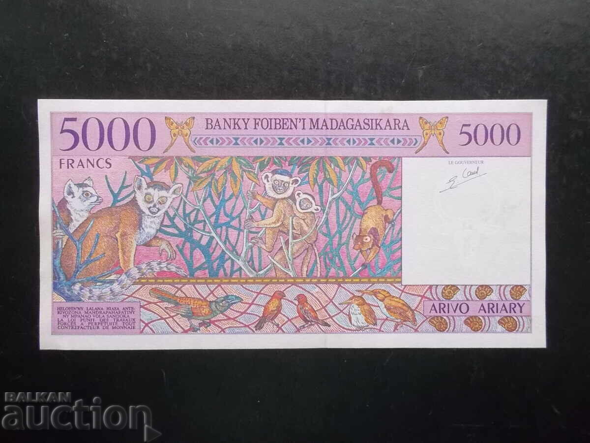 MADAGASCAR, 5000 francs, 1994, AUNC with price € 14.99 | 29.32 BGN