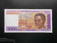ΜΑΔΑΓΑΣΚΑΡΗ, 5000 φράγκα, 1994, AUNC