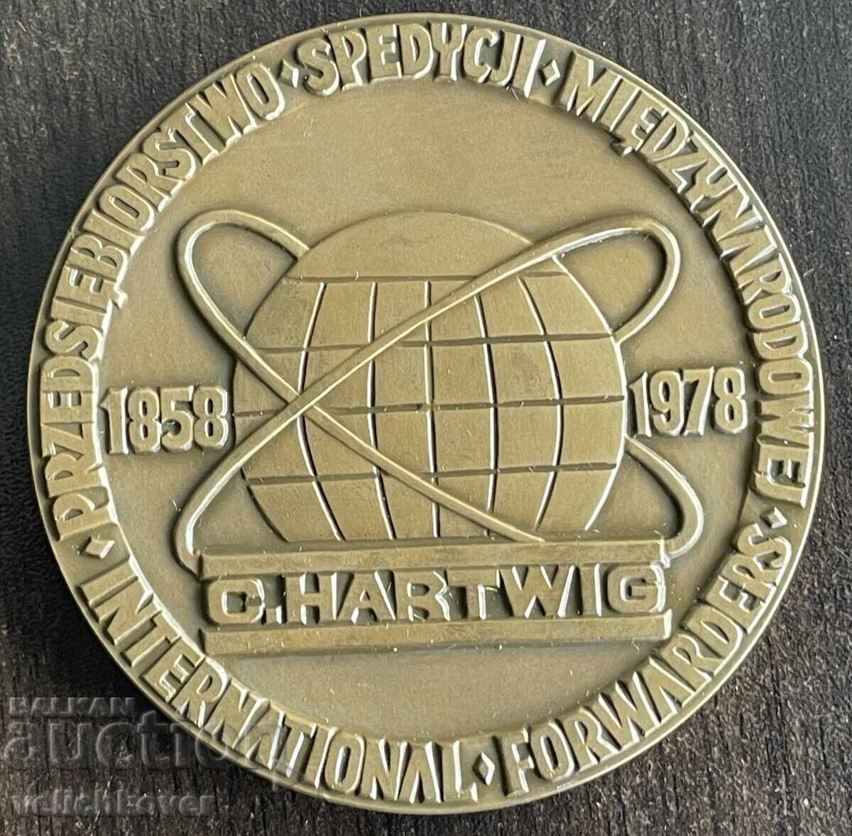 Δημοπρασία 43277 Πολωνία πλακέτα μεταφορική εφοδιαστική χάλκινη