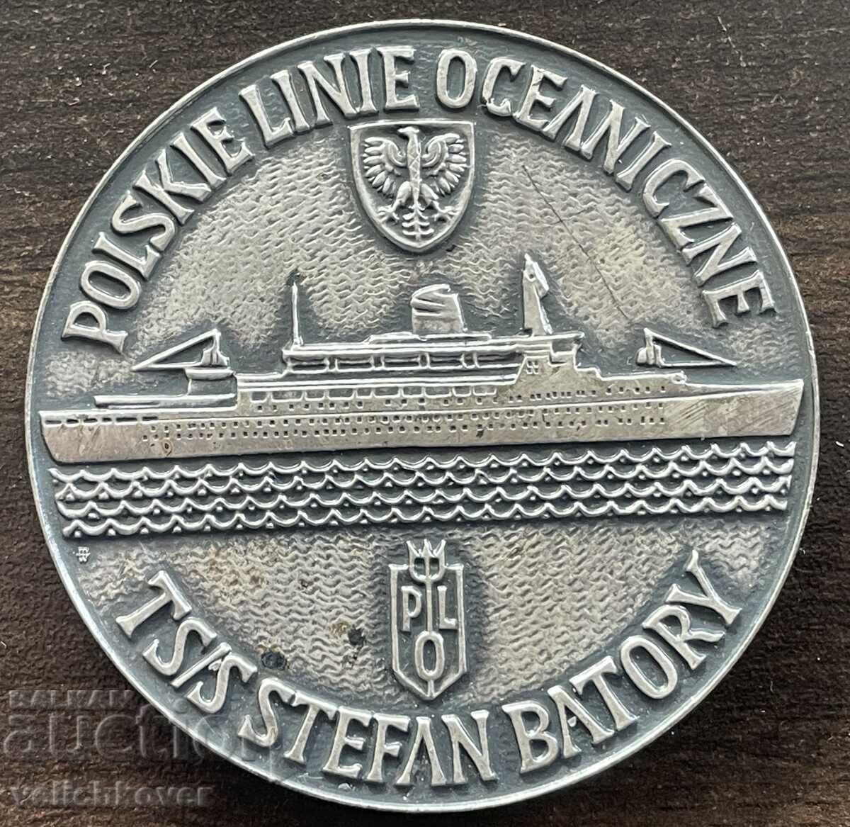 43278 Полша плакет Полски морски линии кораб Стефан Батори с цена € 8.00 | 15.65 лв.