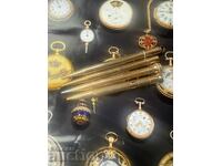 4 gold pencils England 1930 9k and 14k gold