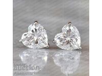 Moissanite Heart Earrings 0.6ct
