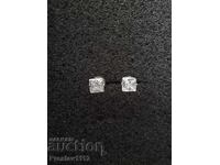 Cercei cu Moissanit Princess 0.6ct