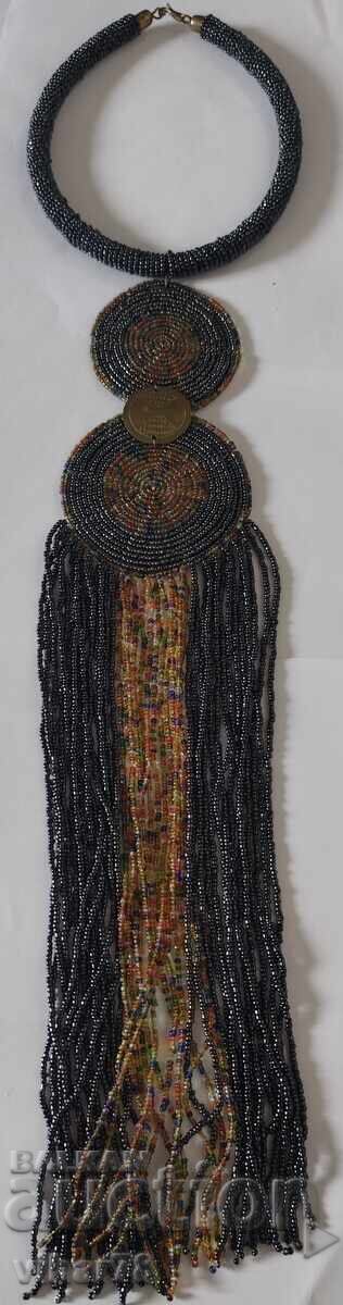 beaded pendant necklace