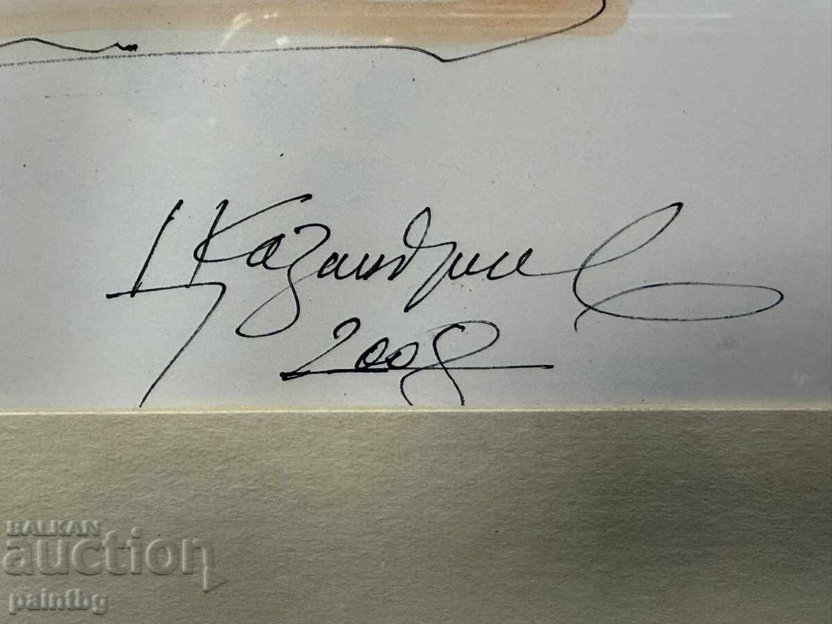 Licitație Tsvetan Kazandzhiev, tablou unic tehnică mixtă, semnătură
