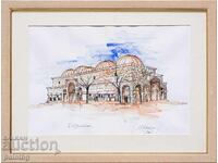 Tsvetan Kazandzhiev, unique mixed media painting, signed