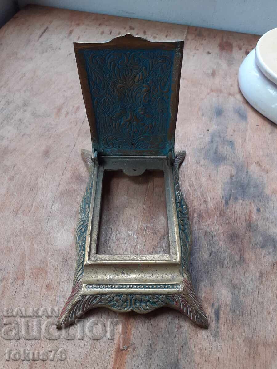 Licitație Carnet vechi pentru notițe bronz email vultur bicefal