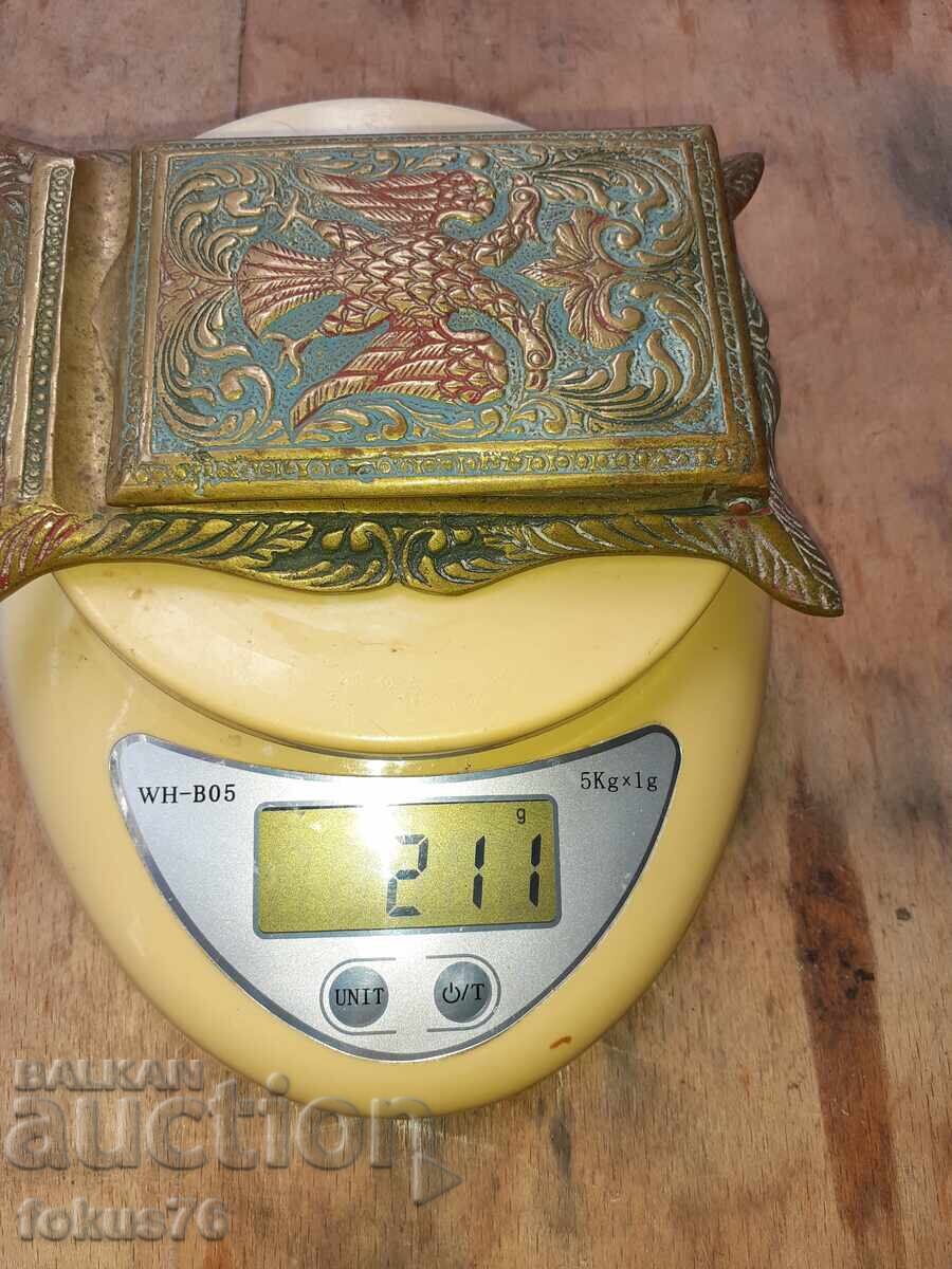 Carnet vechi pentru notițe bronz email vultur bicefal - 6