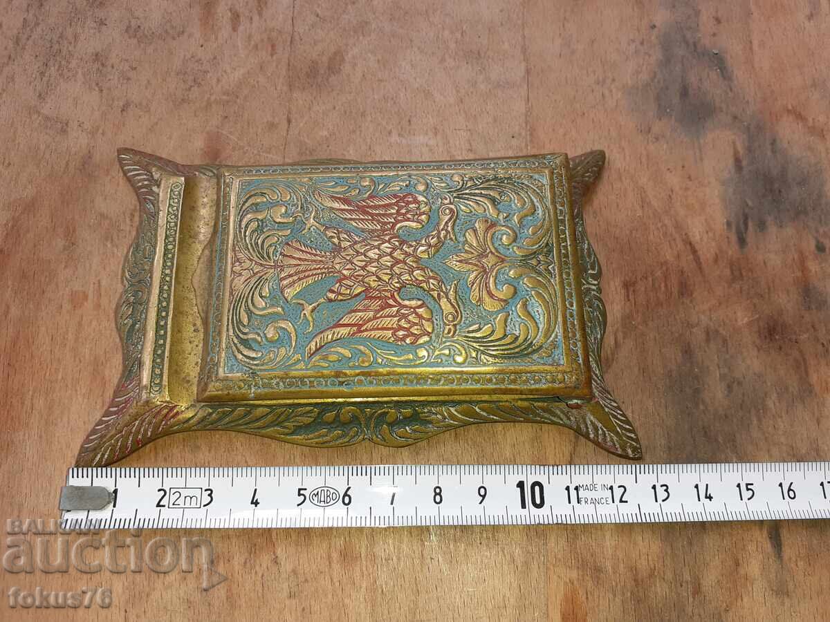 Carnet vechi pentru notițe bronz email vultur bicefal - 7