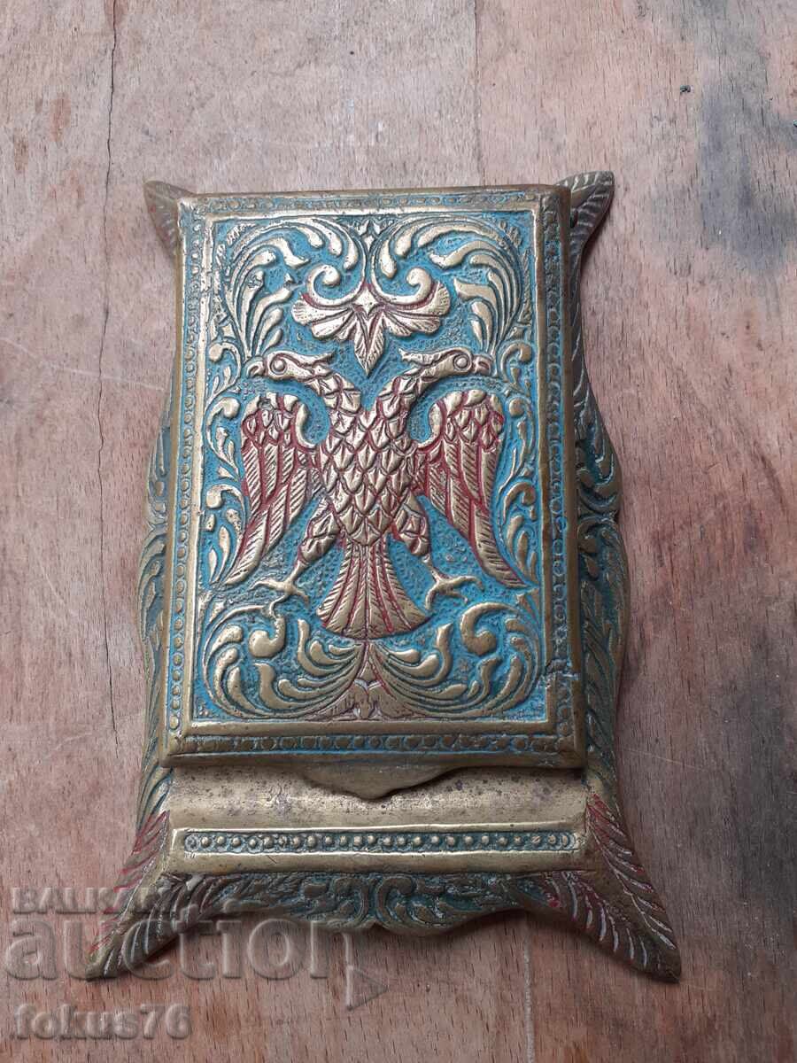 Carnet vechi pentru notițe bronz email vultur bicefal